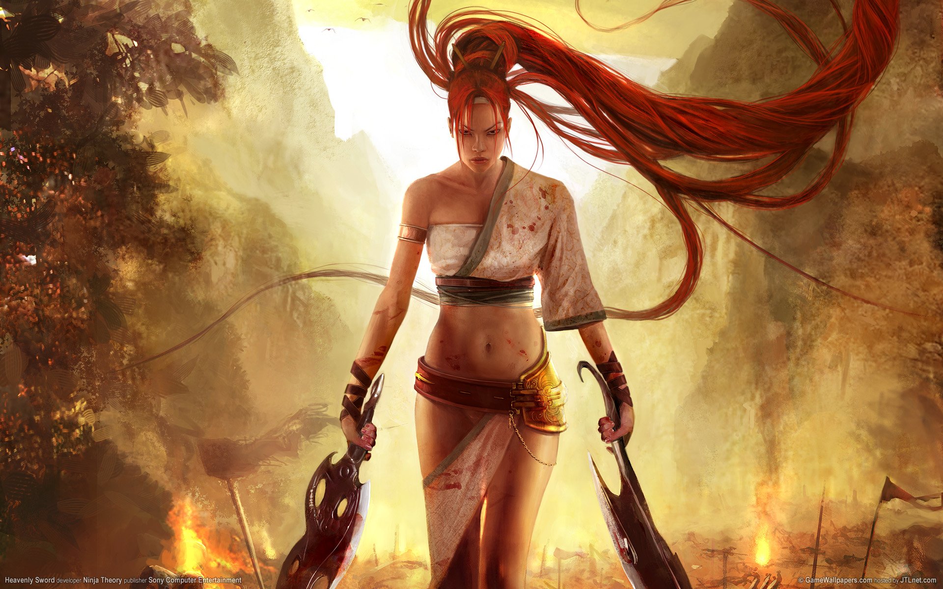 heavenly sword nariko girl warrior fire mountain