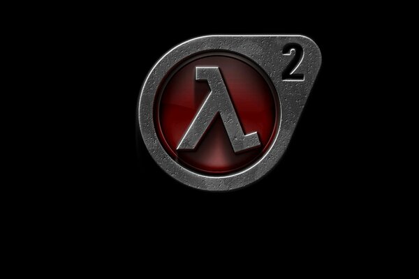 Logo half-life 2 na czarnym tle