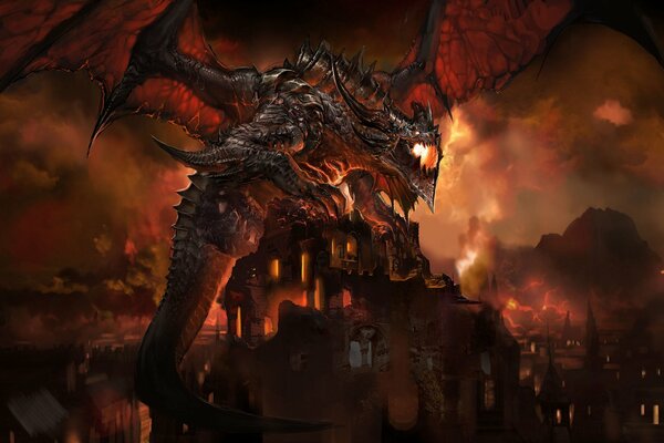 The dragon caused a cataclysm in the world of Warcraft
