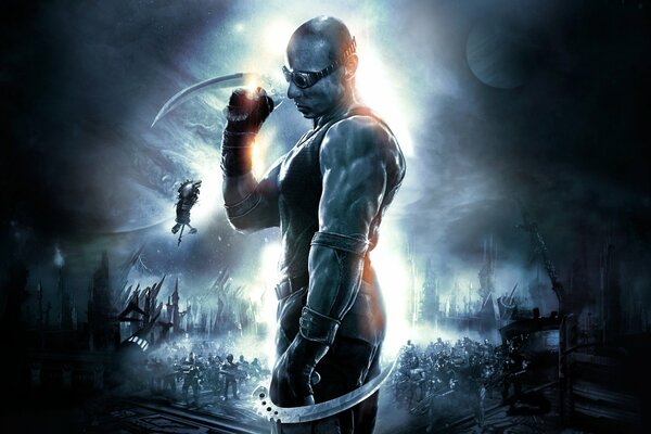 Vin Diesel en la película the Riddick Chronicles 