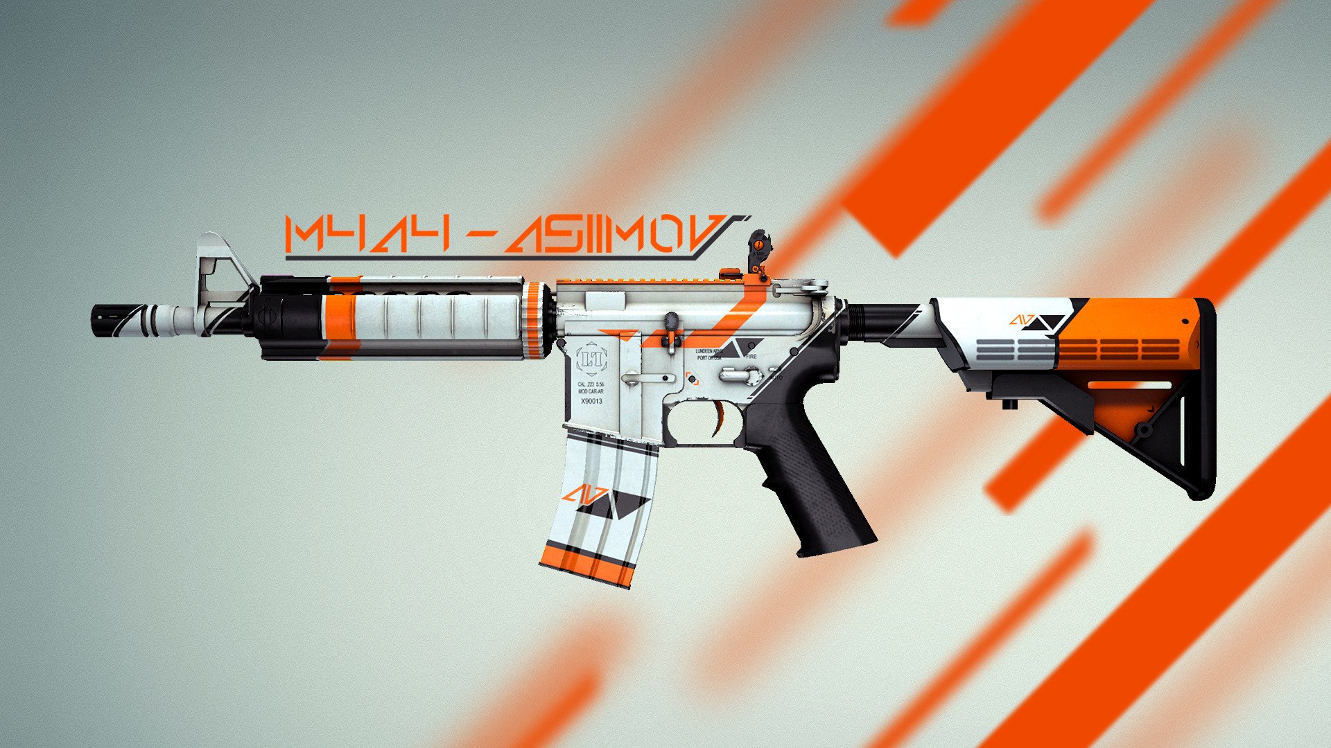 m4a4 asiimov cs: go counter-strike global offensive skóra