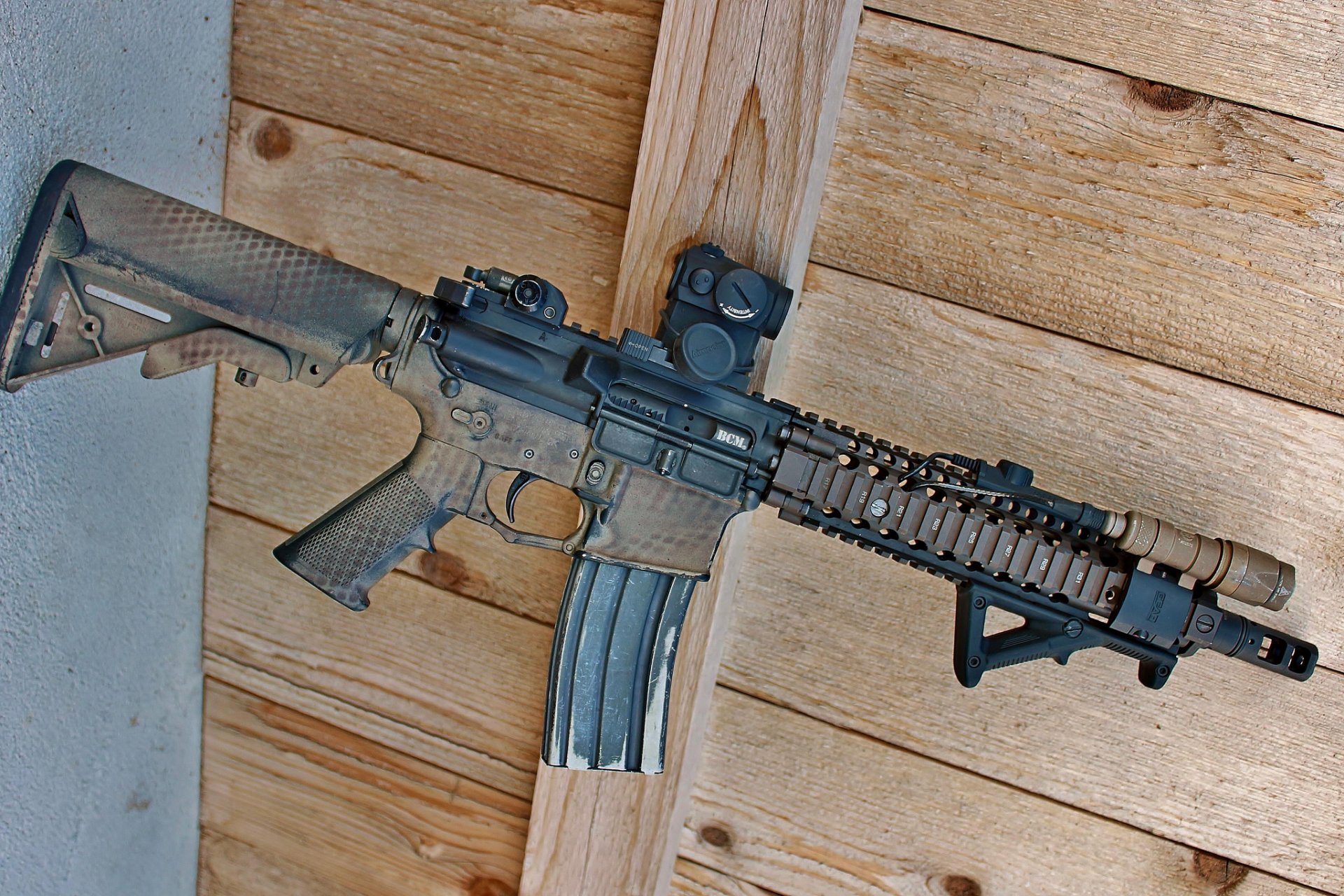 ar-15 bcm assault rifle weapon