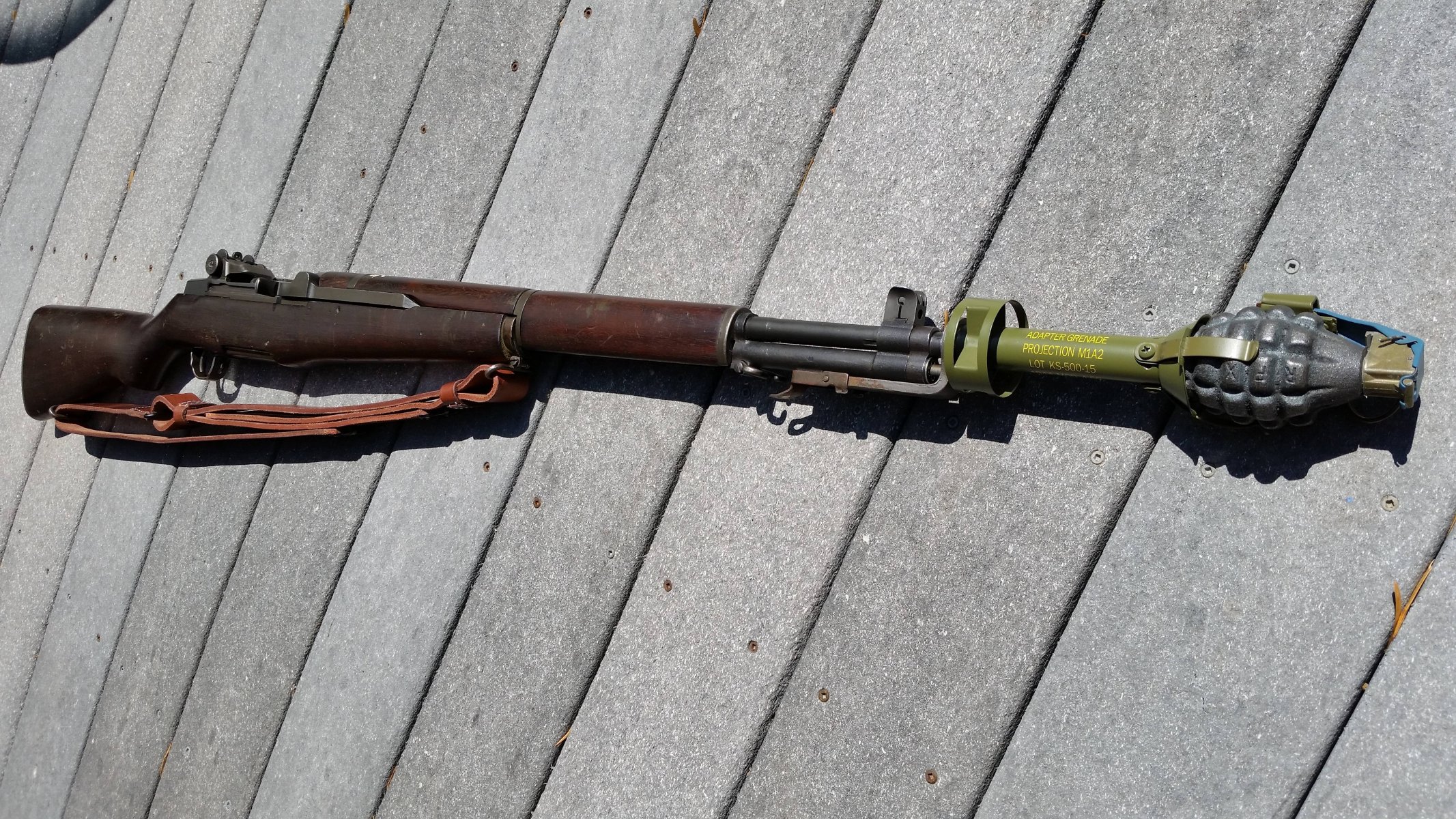 1940 springfield m1 garand rifle lanzagranadas m7 armas