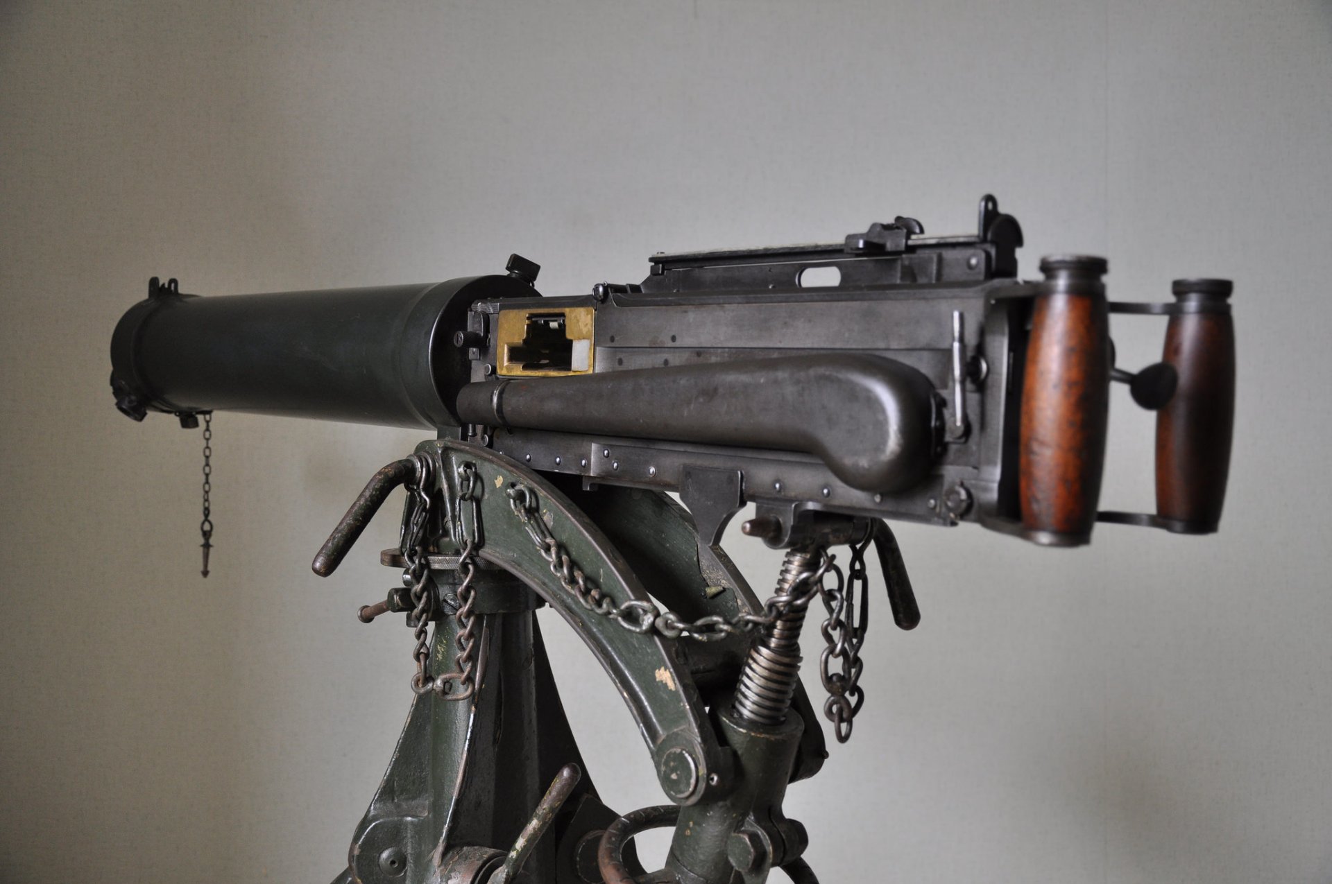 vickers vickers heavy machine weapon a side view background