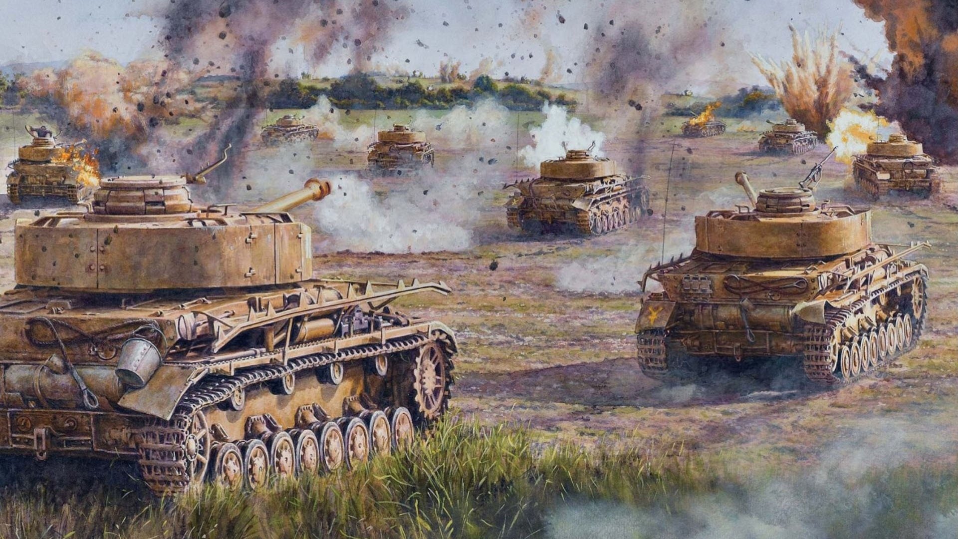 pzkpfw iv panzerkampfwagen iv pz . iv t-iv deutscher mittlerer panzer aus dem zweiten weltkrieg zeichnung kunst feld krieg offensive