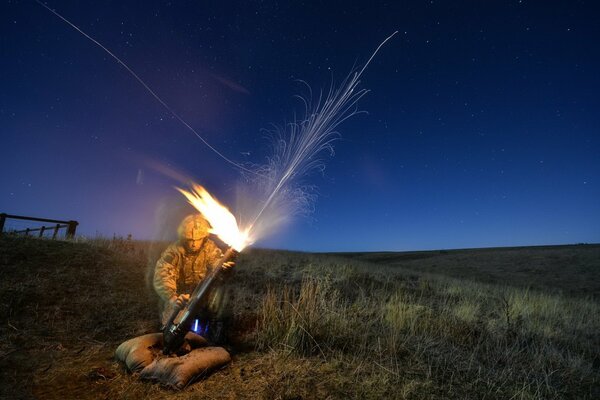 Night shot in the sky