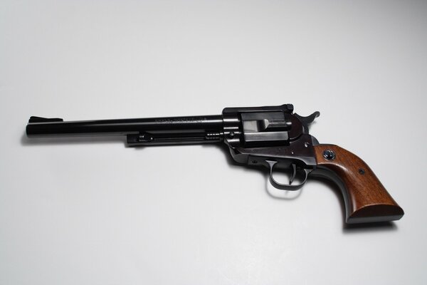 Ruger revolver with wooden handle