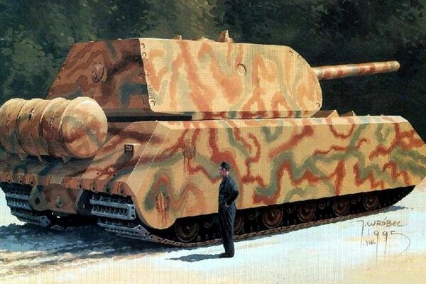 Super heavy tank on the street