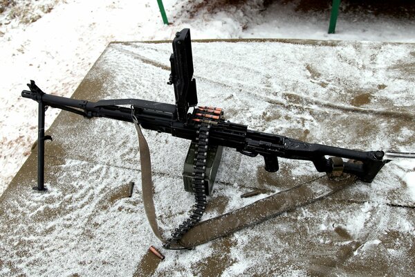 Russian manual single machine gun for the shooting range. firearms