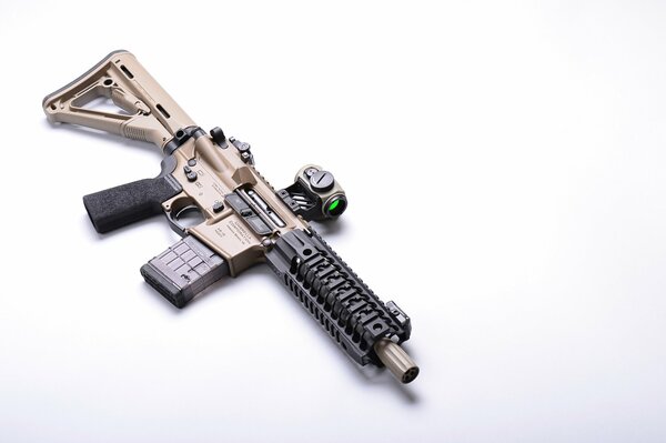 Assault rifle on a white background