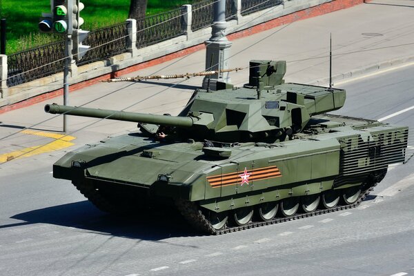 Armored vehicles on parade on Red Square