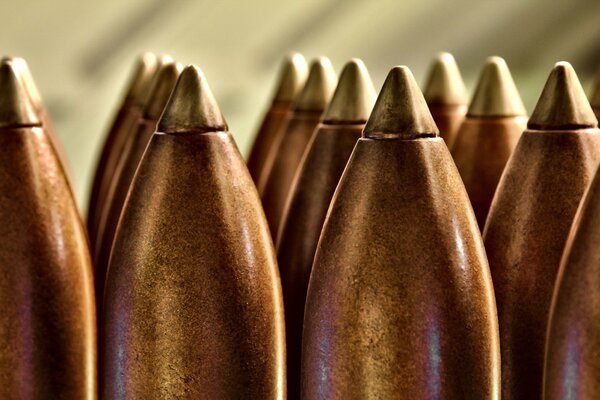 Combat bullets close-up