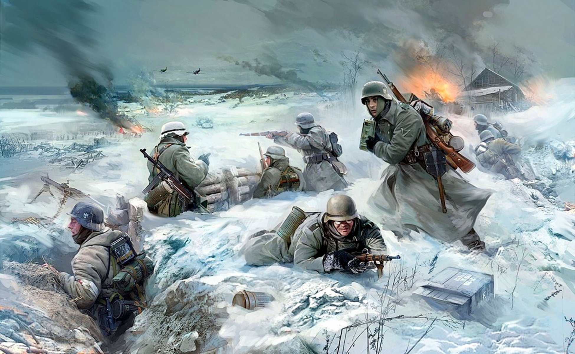 arte soldados alemanes wehrmacht guerra batalla batalla ww2