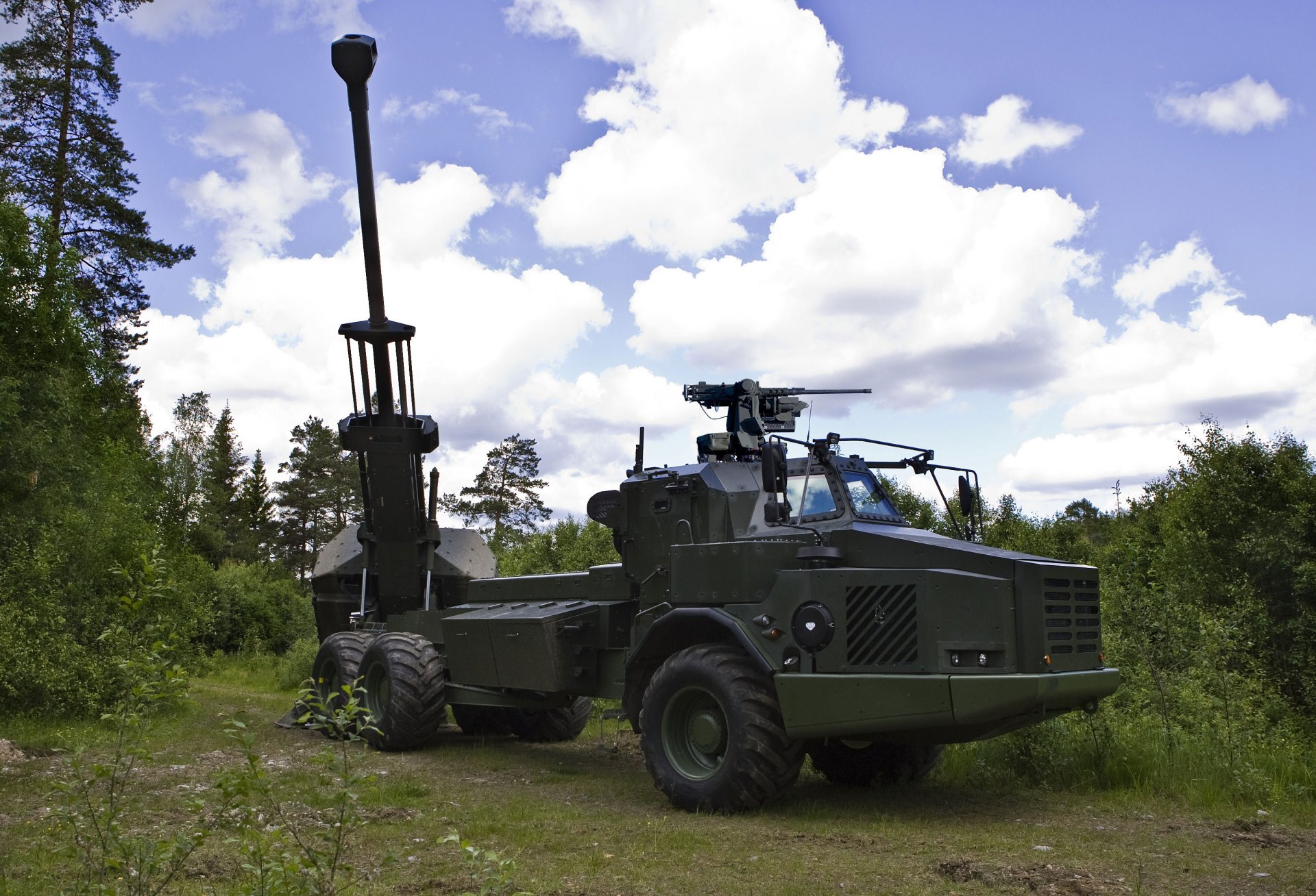 archer fh77 bw l52 suédois 155 mm polyvalent automoteur artillerie installation