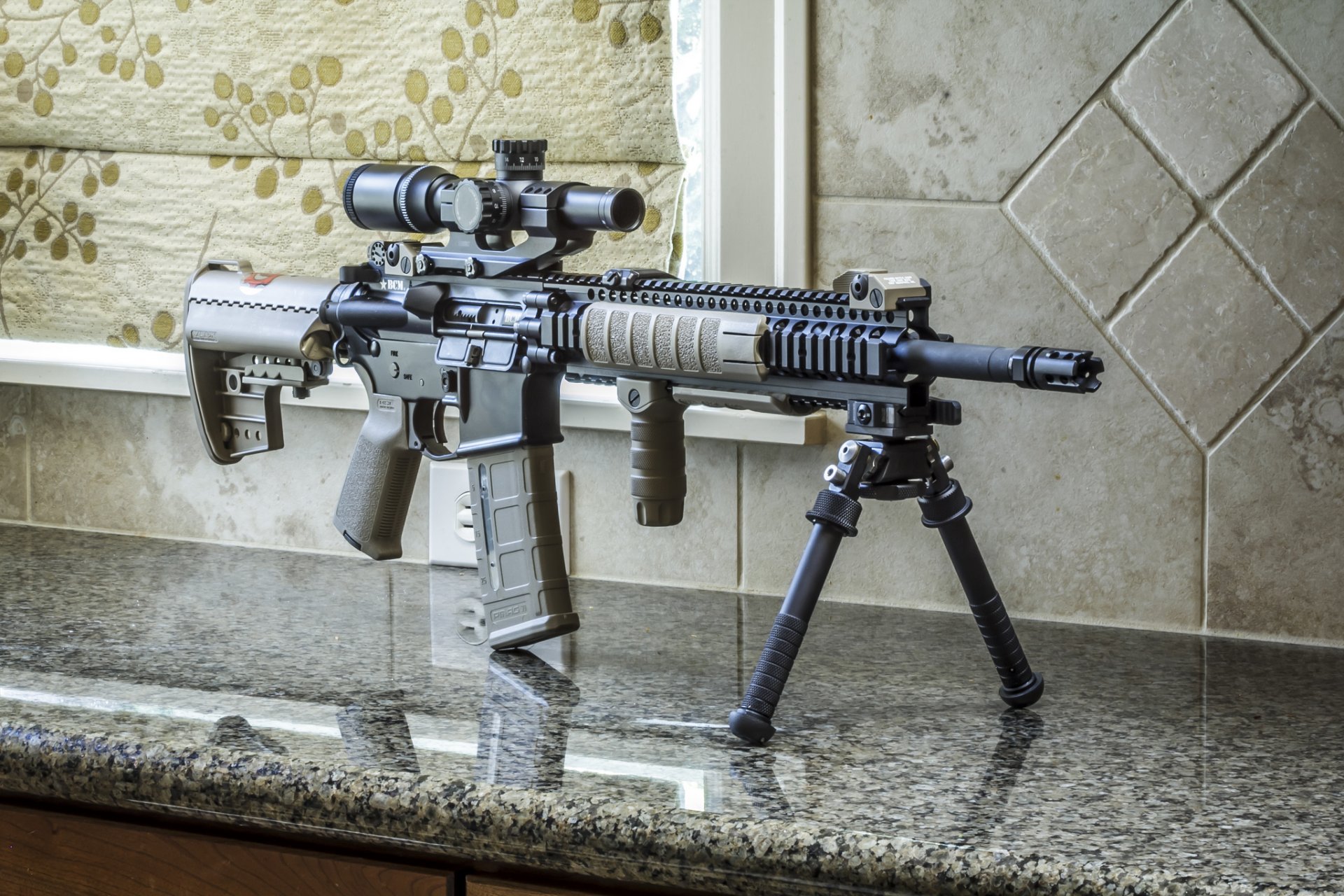 ar-15 bcm assault rifle weapon