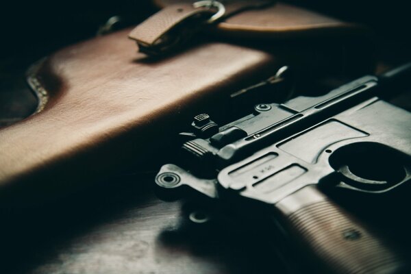 Mauser pistol, in a set with a holster