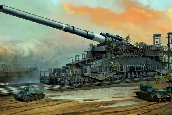 A unique super-heavy railway gun