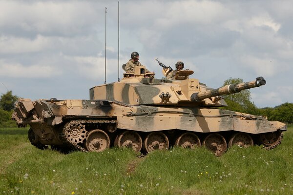 Tank field sky grass