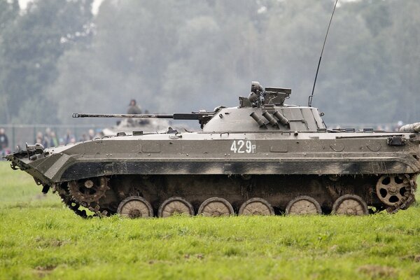 Exhibition of the BMP 2 combat vehicle