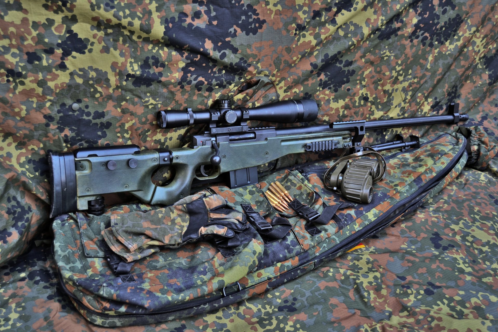 l96a1 karabin snajperski broń lornetki