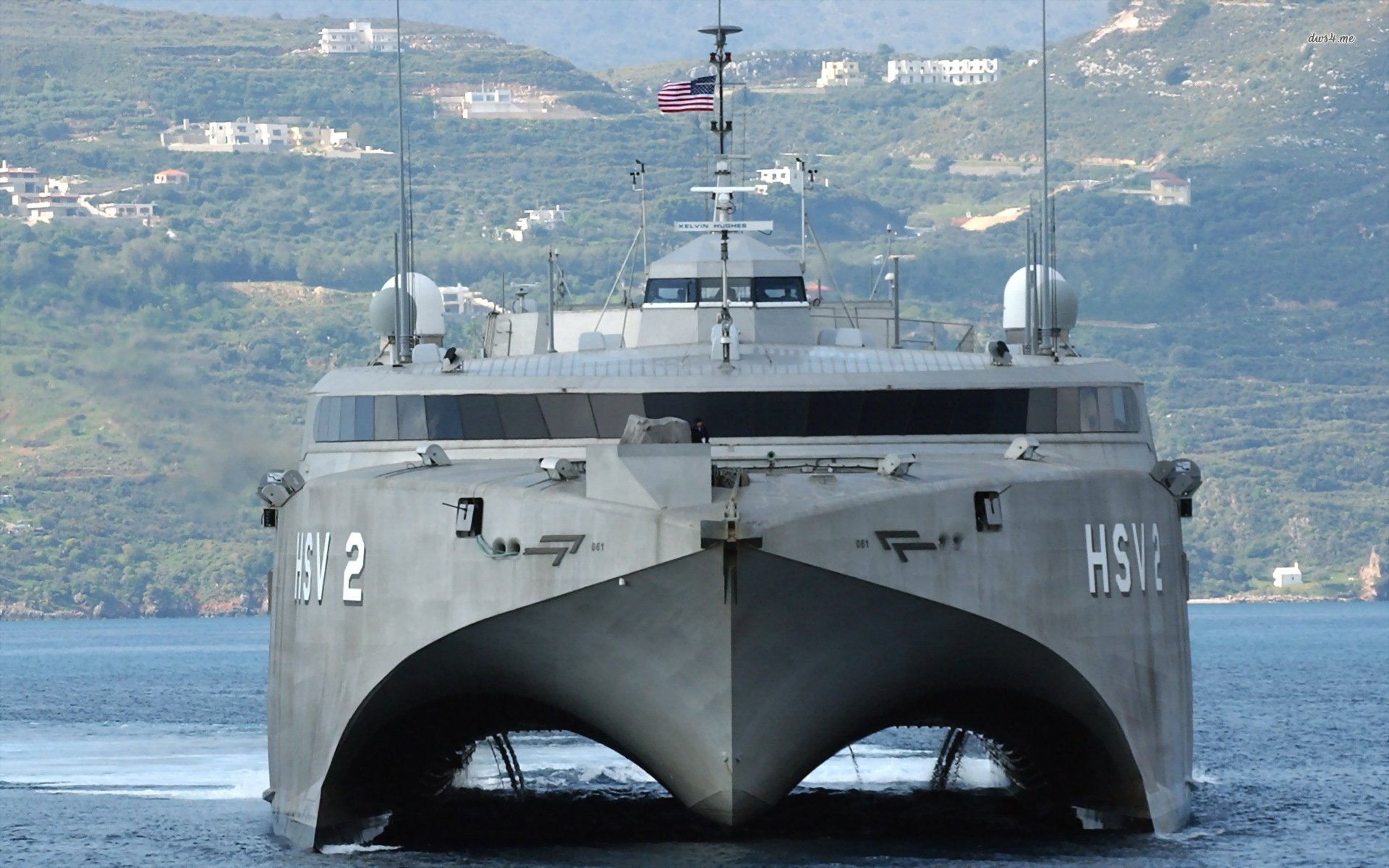 hsv-2 swift nave ad alta velocità nave ad alta velocità ibrido catamarano marina degli stati uniti