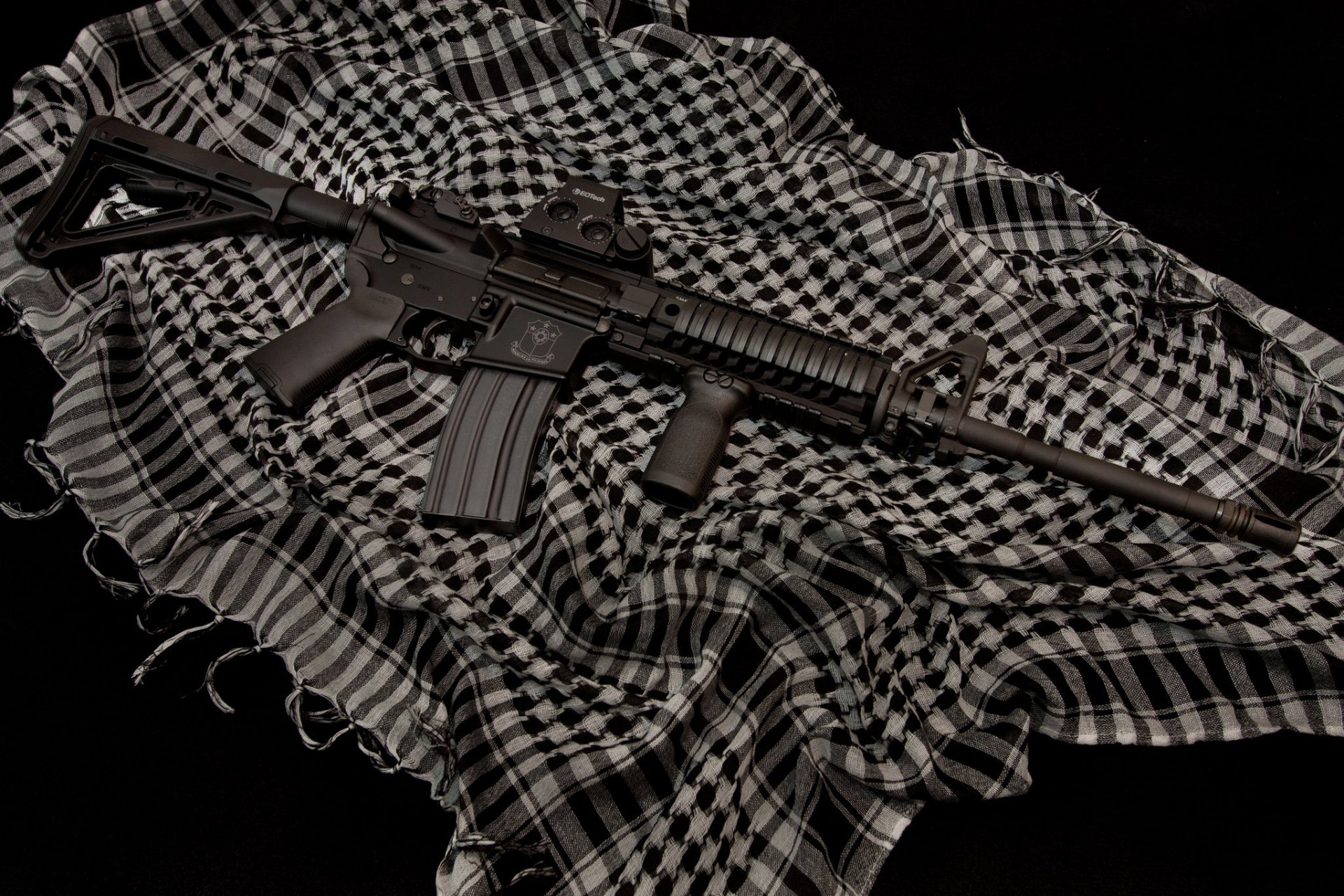 ar-15 rifle de asalto arma tela