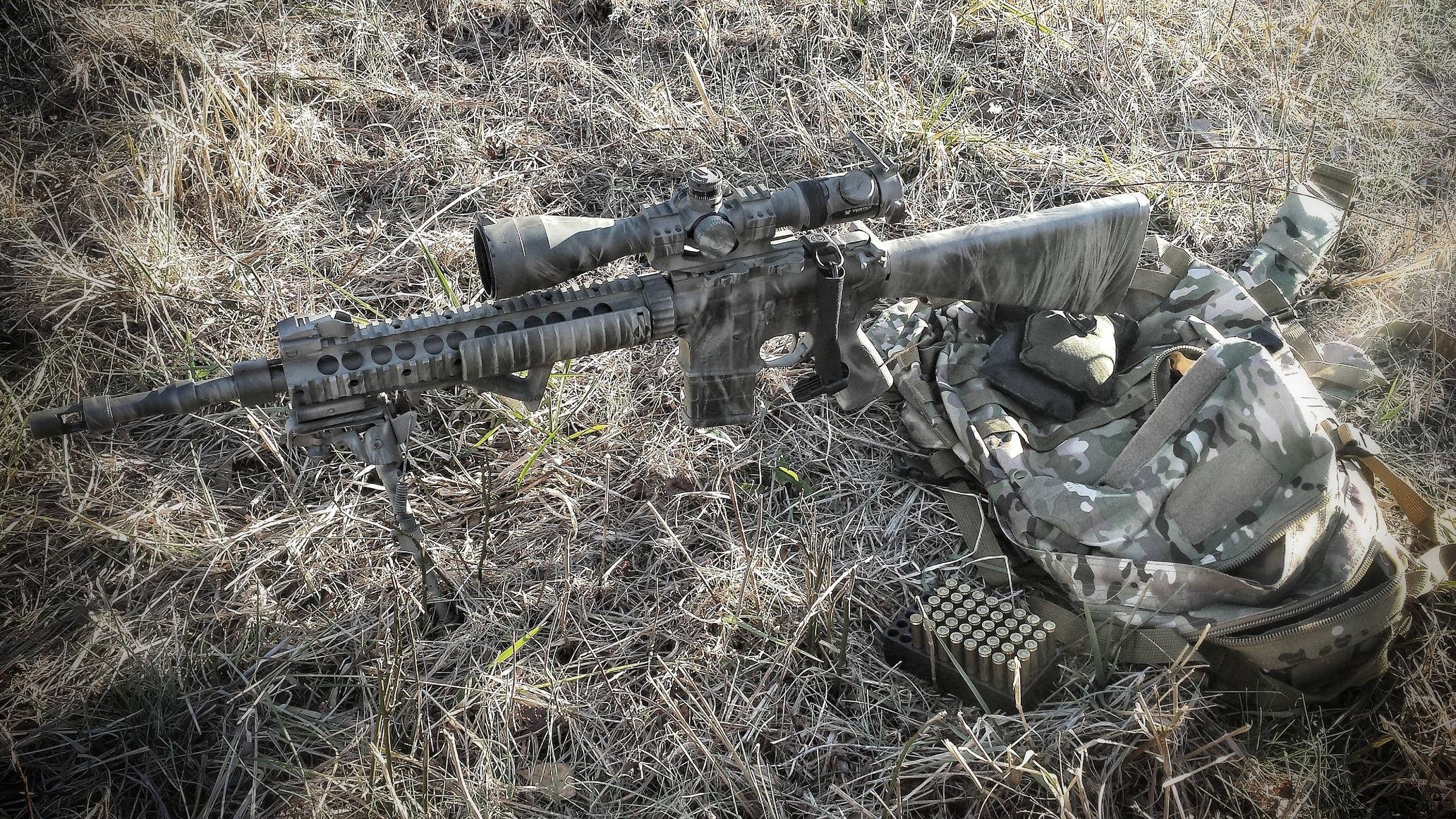 mk 12 snajper karabin broń torba trawa