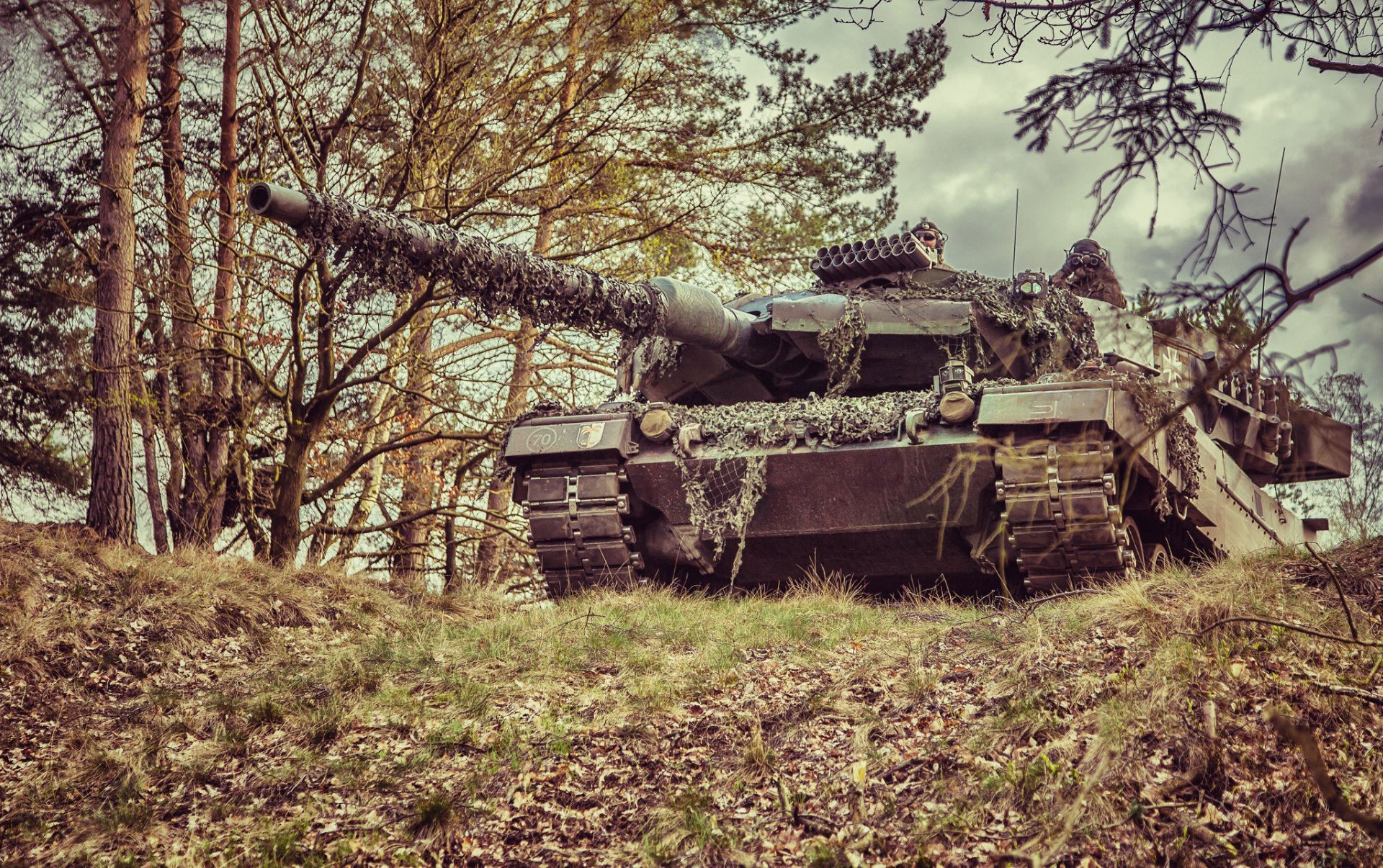 leopard 2a6m kampf panzer wald