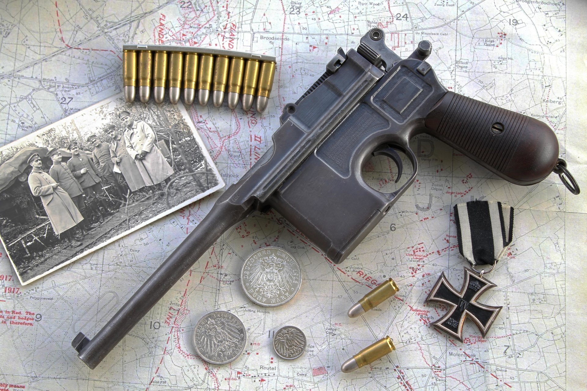 mauser c96 mauser revista pistola foto hierro cruz arma