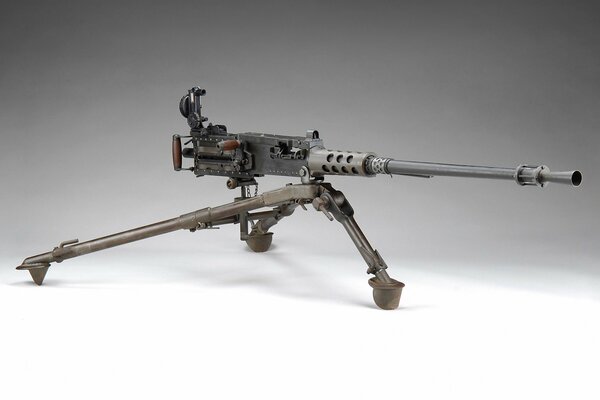 US machine gun on a white background