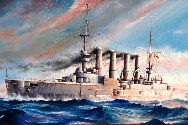 Art mar Scharnhorst de la Armada Imperial alemana 
