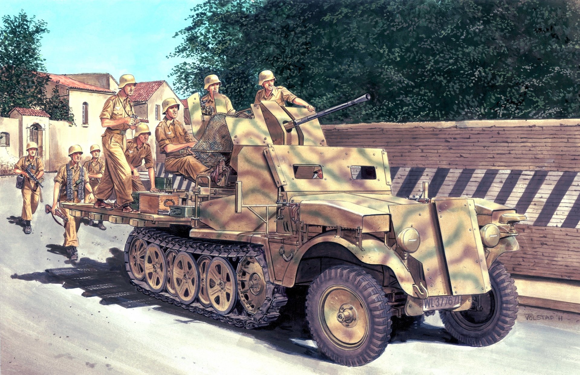 arte calle alemán semidesnudo camuflaje colorear soldados. equipo uniforme ww2 figura