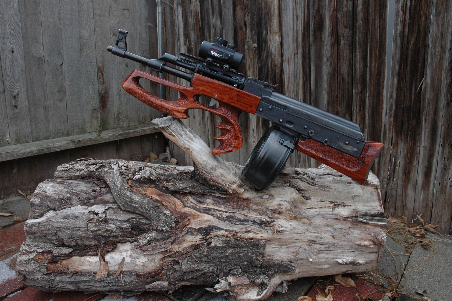 rifle de asalto ak-47 bullpup armas tronco