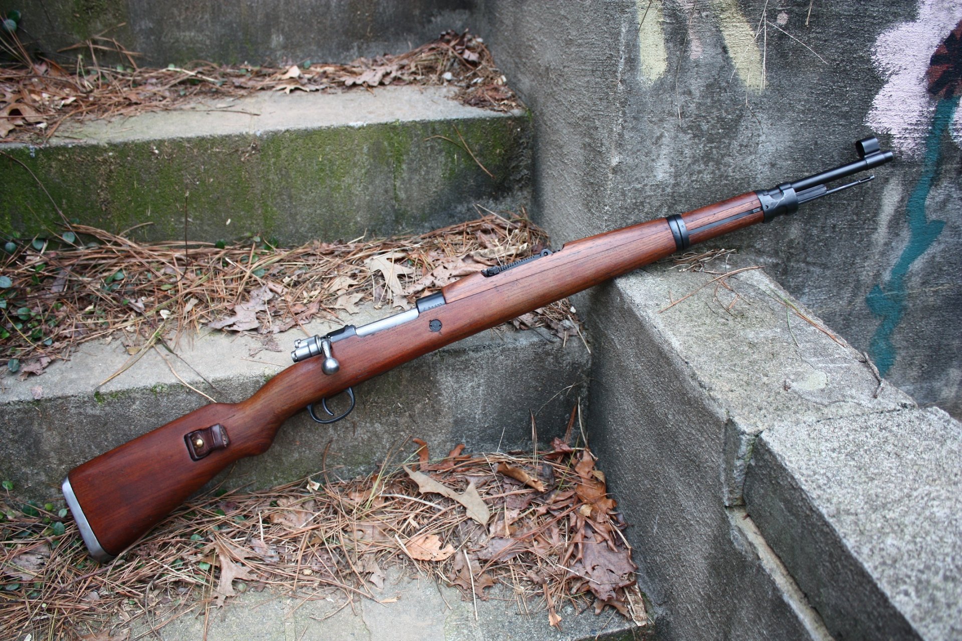 rifle weapon m48 mauser leave