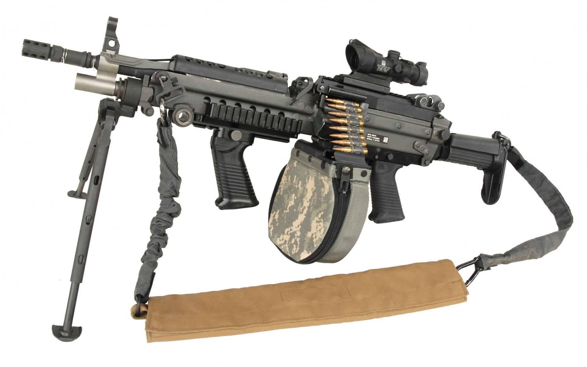 m249 migliorato m249 mitragliatrice arma fionda cannocchiali telescopici militare caricatore circolare munizioni bipiede pistola personalizzata pistola migliorata alta potenza di fuoco