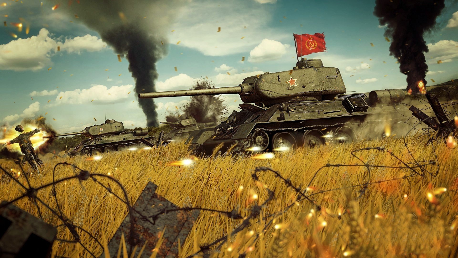 t-34-85 pkk krieg banner angriff