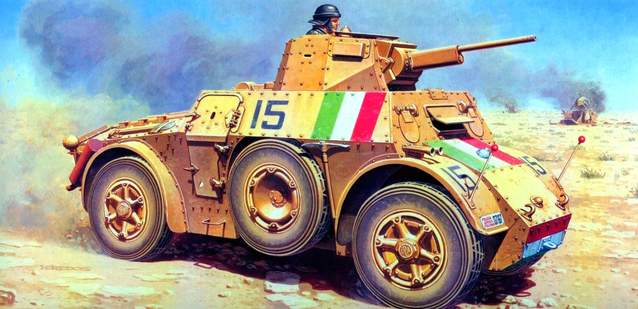 arte autoblinda 41 autoblinda 41 ab 41 italiano vehículo blindado torreta con cañón de 20 mm ww2 figura