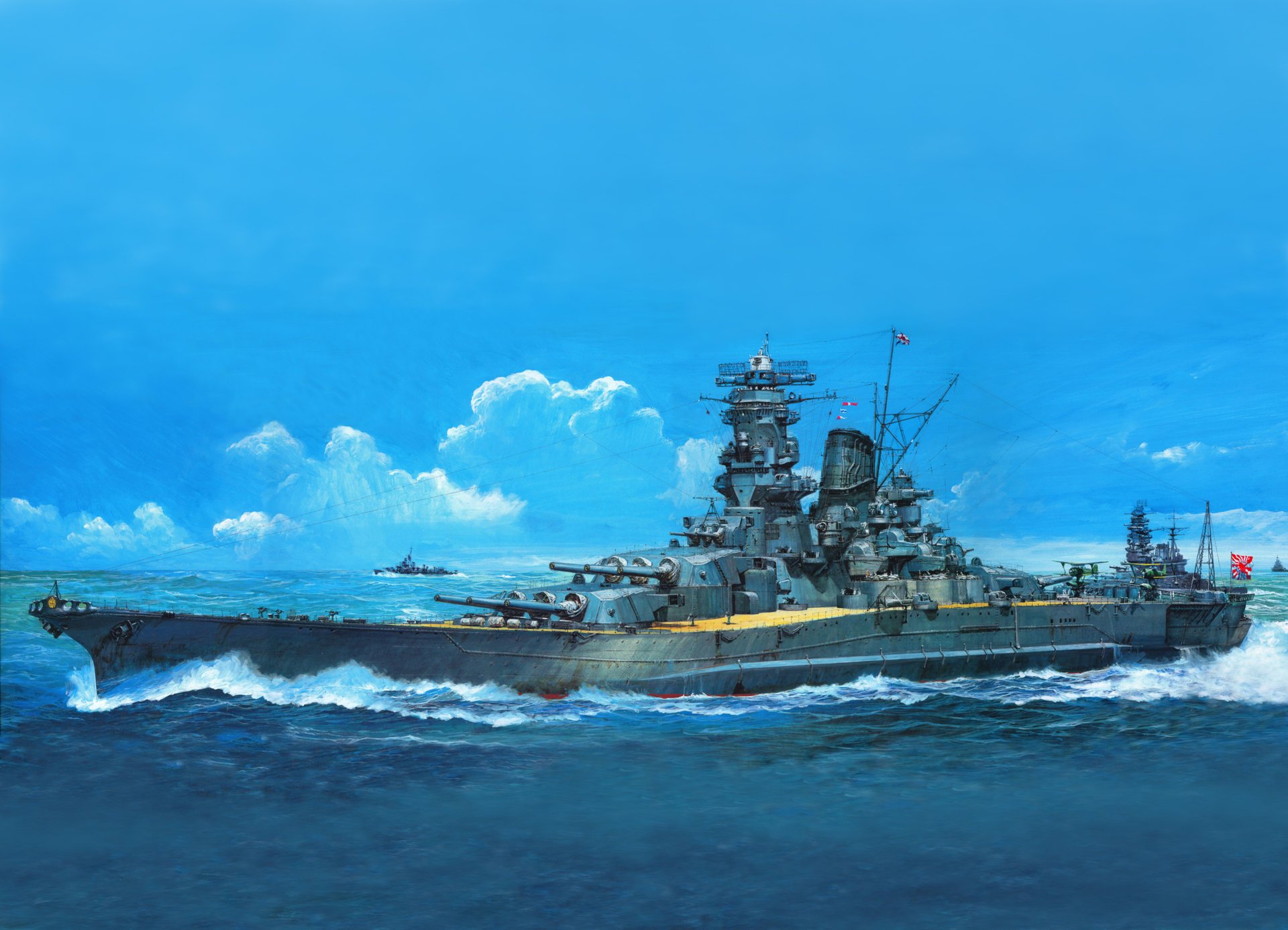 musashi tamiya acorazado arte dibujo