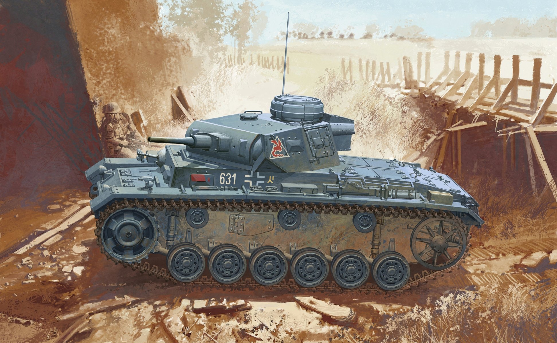 art bridge men pzkpfw iii ausf. j german tank the second world war ww2