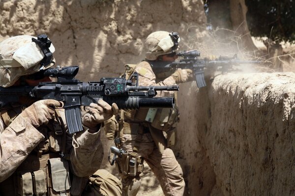 US-Marinesoldaten kämpfen in Afghanistan