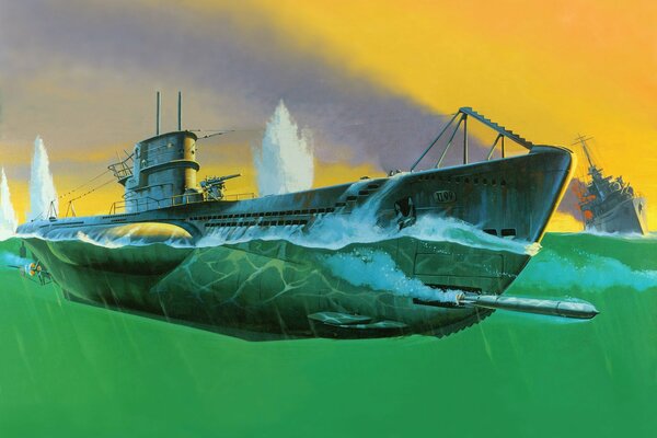 Figure des essais militaires sous-marins
