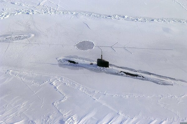 Sous-marin sous-marin dans l Arctique