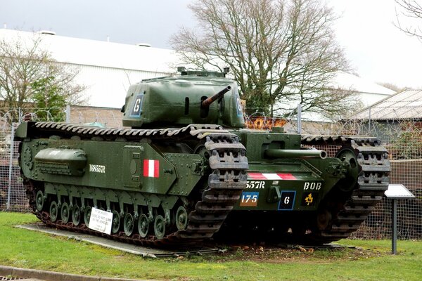 Heavy infantry tank at the exhibition