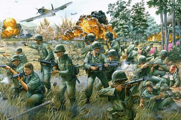 Pintura de la guerra de Vietnam