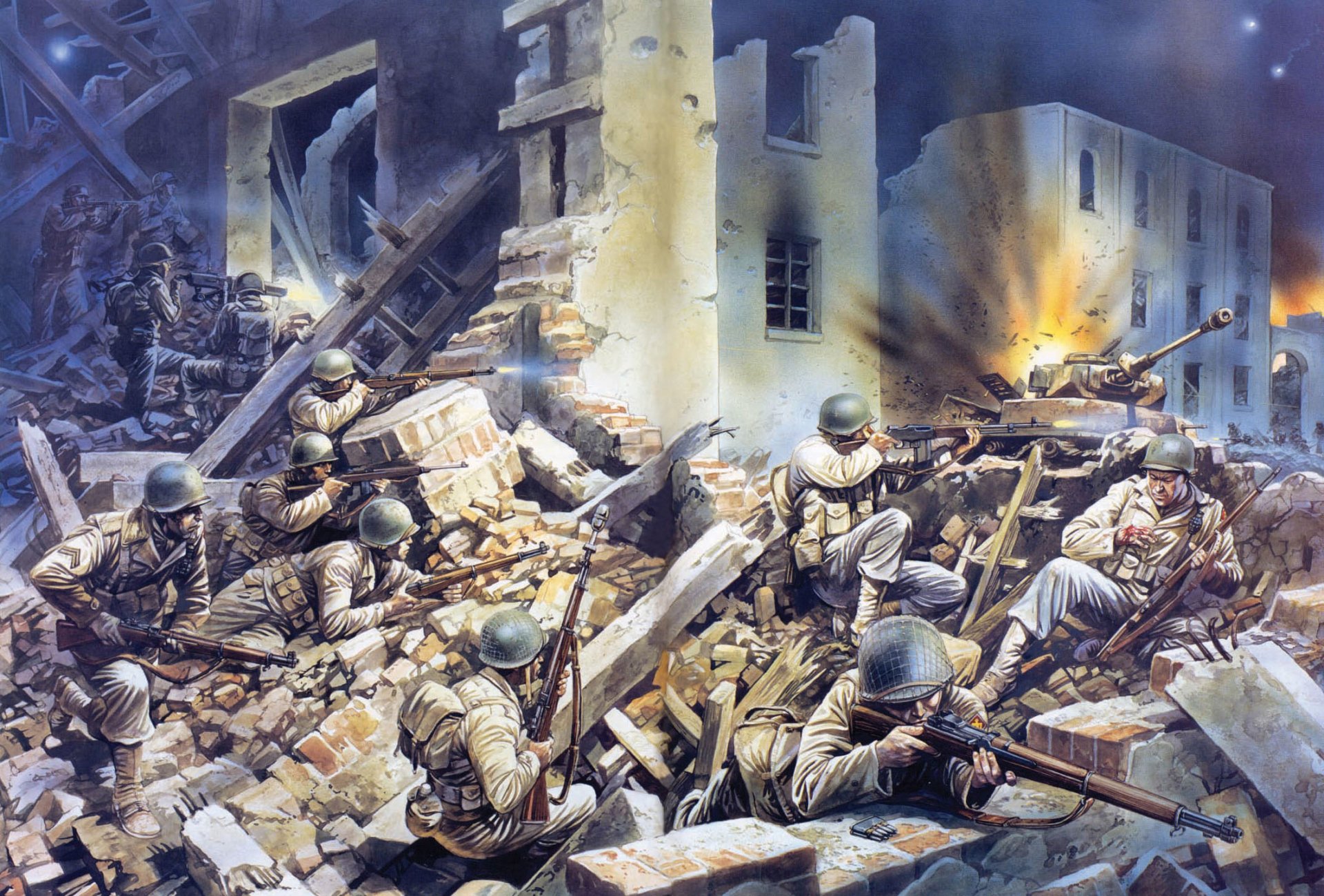 art men battle anzio february 11 1944 . precipitated bridgehead fighting american 1st battalion 179 minutes infantry shelf from factory to german ww2