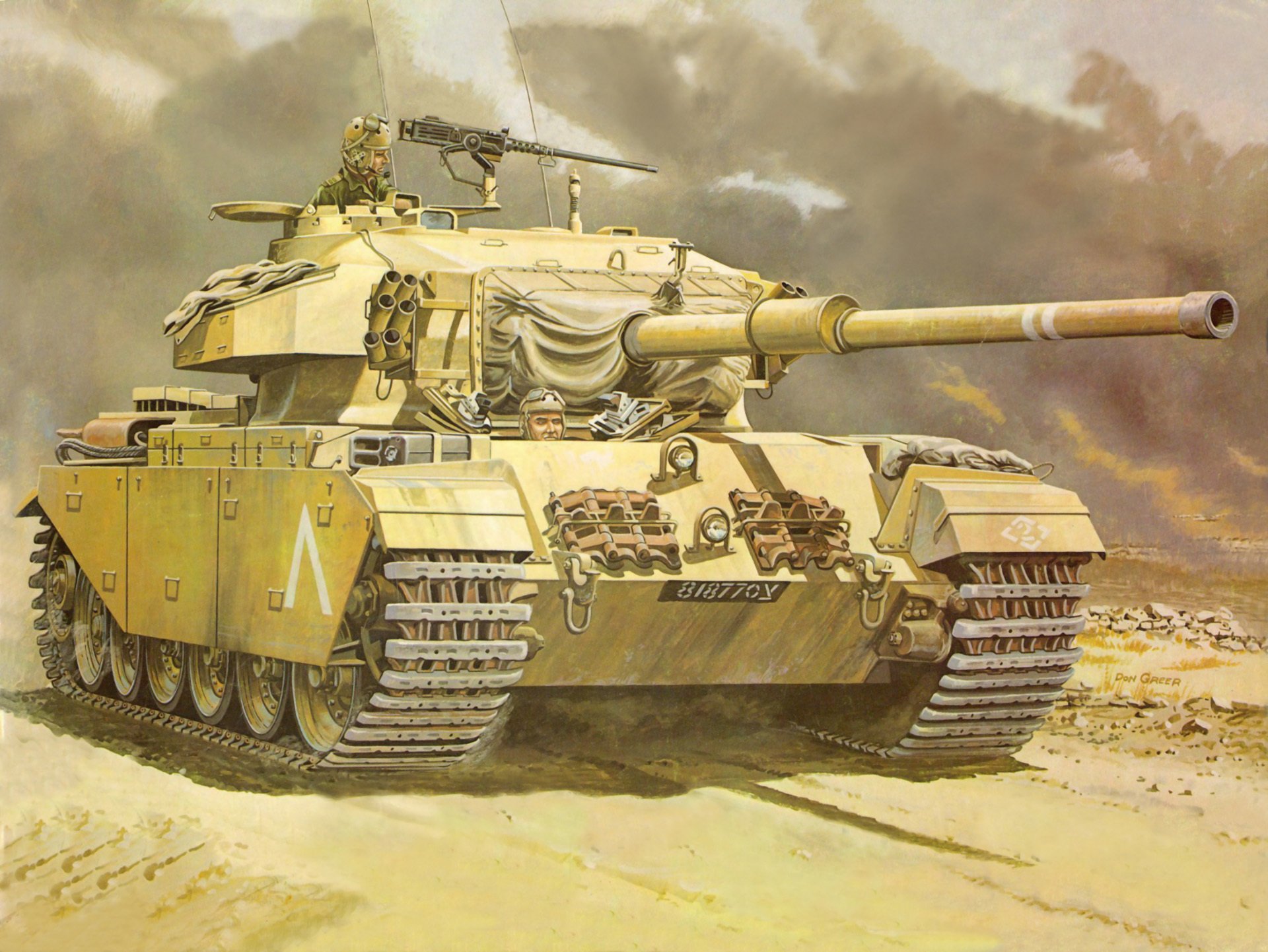 art moyen réservoir centurion mk 6-mk 5 avec installé supplémentaire armure et 105mm canon l7 royaume-uni événements sur moyen orient