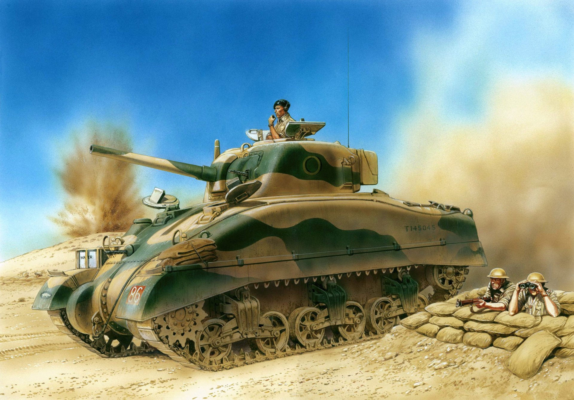 art réservoir de base moyen m4 sherman sherman états-unis dans en service dans angleterre bataille dans el alamein bataille afrique du nord société dans au cours de laquelle britannique troupes sous le commandement général bernard montgomery vaincu afrique du nord italien allemand groupe