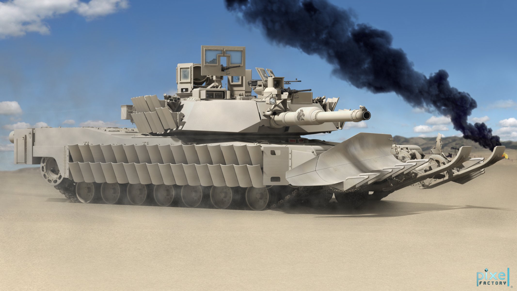 abrams panzer us-kampfpanzer rendering