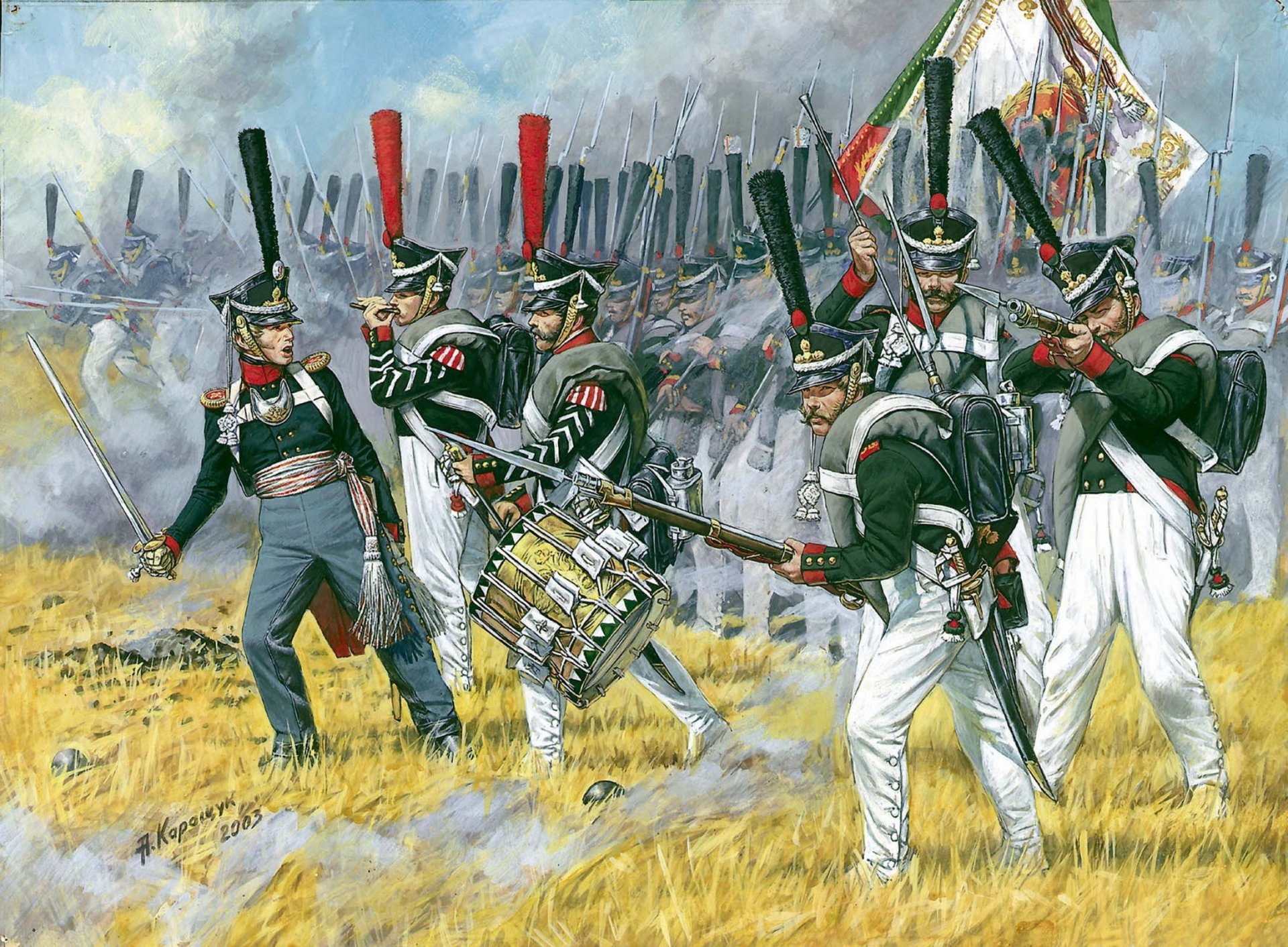 infanterie lourde russe grenadiers 1812-1814gg. infanterie lourde linéaire ce n était pas pour rien considéré comme le meilleur imparable à la baïonnette