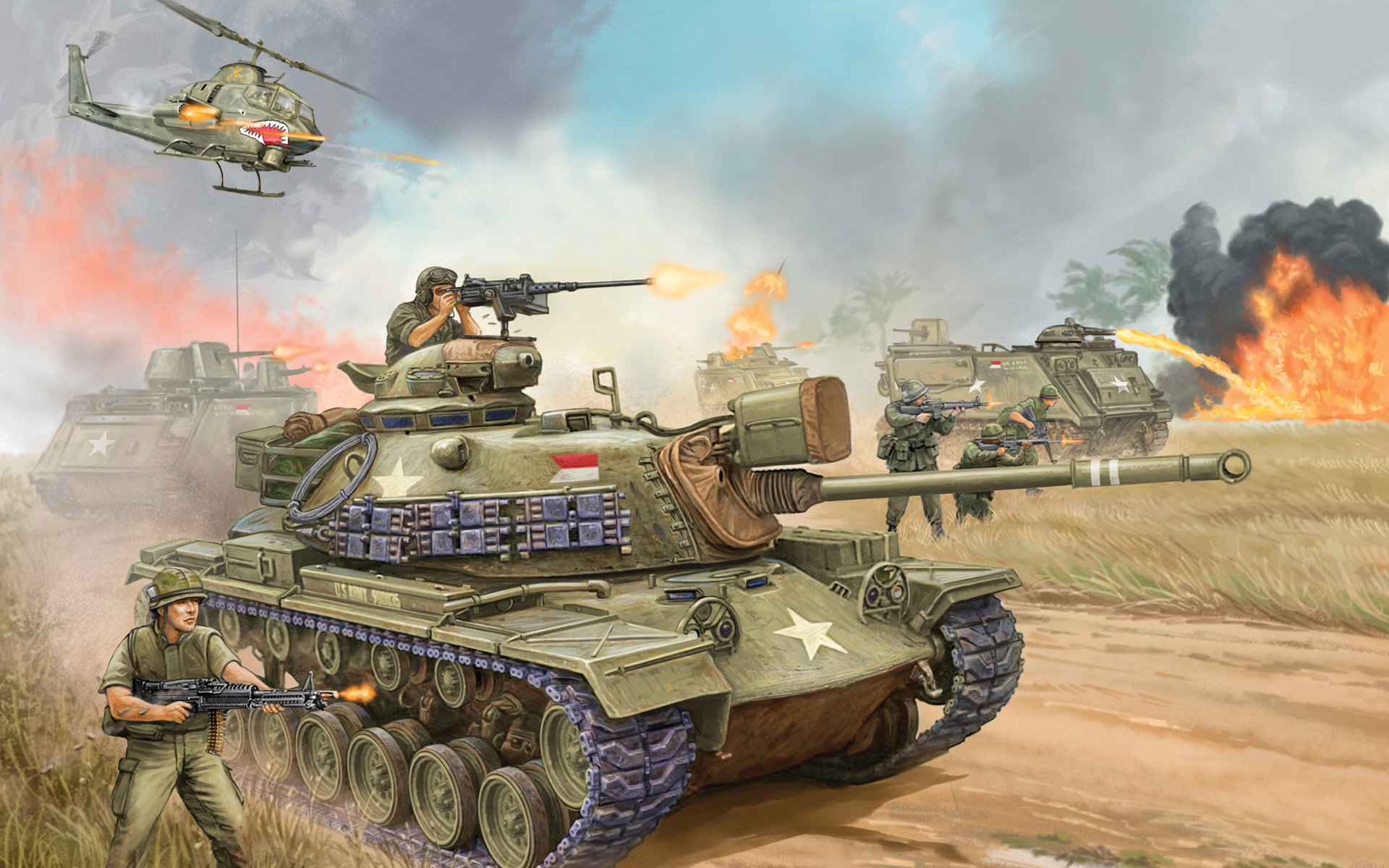 art tank m48a3 patton medium united states 1950 x gauge and mark gun 90mm m41 battle vietnamese war tropic lightning flames of war the vietnam war miniatures game